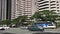 View of the Ayala Avenue with many trees in Manila