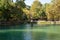 View of Aynzeliha Lake, second sacred pool in Balikligol , Sanliurfa.