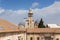 View of the Ayyubid Mosque of Omar and Church of the Holy Sepulchre in Jerusalem. Israel