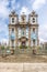 View at the azulejo decorated facade of church Saint Ildefonso in Porto ,Portugal