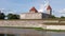 View on the backside of the Kuressaare Castle. This castle from the 14th century on the Estonian island of Saaremaa.