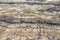 View of badlands in Drumheller, Alberta, Canada.