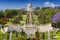 View of Bahai gardens and the Shrine of the Bab on mount Carmel in Haifa, Israel