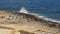 View of Bahar ic-Caghaq, Malta, reveals tranquil salt pans that are in a state of perfect serenity