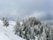 The view of Baiului Mountains towards Cazacu