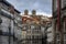 View of the Baixa neighborhood with the Se of Porto on the background, in the city of Porto