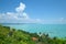 View of Balaton lake, Hungary, from green hill of Tihany