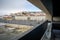 view from the balcony of the embarkation pier of the cruise ships in the port of Lisbon