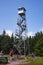 The view of Balsam Lake Fire Tower in the Catskill Mountains