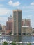 A view of Baltimore Inner Harbor in Baltimore, Maryland, USA in Summer 2017