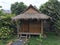 View of bamboo bungalow