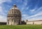 View of the baptistery of Saint John in Pisa