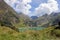 A view of Barbellino artificial lake, Valbondione,