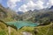 A view of Barbellino artificial lake, Valbondione,