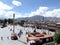 View of Barkhor Square from roof top of Jokhang Monastery, with the Potala Palace in the distance, Lhasa, Tibet - Aug 2014