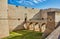 view of Barletta Castle, Apulia, Italy. Wide angle. Panoramic banner