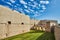 view of Barletta Castle, Apulia, Italy. Wide angle. Panoramic banner