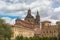 View of a baroque iconic dome copula at the La Clerecia building, Pontifical university at Salamanca, Universidad Pontificia de