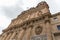 View at the baroque iconic facade at the La ClerecÃ­a building, Pontifical university at Salamanca, Universidad Pontificia de