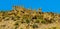 A view from the base of the ridge looking up at the Temple of Juno in the ancient Sicilian city of Agrigento