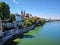 A view on Basel Old Town from the bridge on the Rhine river