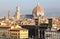 View at the Basilica di Santa Croce in Florence