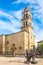 View at the Basilica Encina in the streets of Ponferrada in Spain