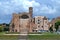 View of the Basilica of Maxentius and Constantine and bell tower of the church of San Francesco