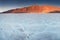 View of the Basins salt flats, Badwater Basin, Death Valley, Inyo County, California, United States. Salt Badwater Formations