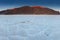 View of the Basins salt flats, Badwater Basin, Death Valley, Inyo County, California, United States. Salt Badwater Formations