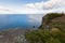 View of Bass sea Strait from lookout on top of the Nut Plateau t