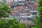 View from Bastilla mountain upon Grenoble buildings, France