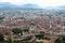 View from Bastilla mountain upon Grenoble city and french Hautes Alpes