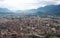 View from Bastilla mountain upon Grenoble and french Hautes Alpes