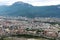 View from Bastilla mountain upon Grenoble and Hautes Alpes, France