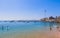 View of Bay of Cascais, a Portuguese coastal town 30 km west of Lisbon