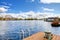 View of the bay and city from dock