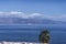 View of the Bay at Corfu Town on the Greek island of Corfu
