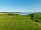 View of the bay, green reeds, lots of rocks, good bird nesting places, Saaremaa, Estonia