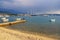 View of Bay of Kotor and marina in Tivat city with sailing yacht Black Pearl. Montenegro