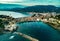 View of the Bay of Silence in Sestri Levante, Liguria, Italy