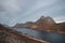 View of the bay with the village of Gryllefjord in the Andsfjord area on the Senja peninsula in northern Norway. Scandinavian