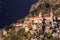 A view of Bcharre, a town in Lebanon high in the mountains on the edge of the Qadisha Gorge. Bcharre, Lebanon