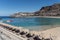 View of the beach at Amadores, Gran Canaria on March 6, 2022. Two