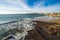 View of the beach and the Atlantic Ocean from Cascais village, close to Lisbon