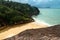 View on the beach in Bako National Park