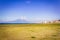 View from a beach in Castellammare di Stabia and Mount Vesuvius and the Bay of Naples, Naples Napoli