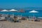 View of a beach in Corinth, Greece