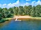 View of a beach in Evlinge bay on VÃ¤rmdÃ¶ outside Stockholm