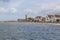 View on the beach of the German village Laboe at the baltic sea in summer